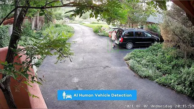 Alt view image 2 of 5 - ONWOTE 4K 8MP UltraHD PoE IP Security Camera Turret, AI Human Vehicle Detection, 3840x2160 8 Megapixels, 128deg Field of View, Video Audio, Indoor Outdoor, 100ft IR, Add-on Camera to PoE NVR System