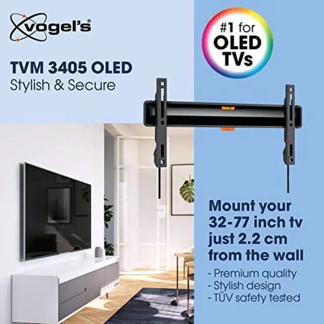 Alt view image 2 of 5 - Vogel's TVM 3405SP Flat OLED TV Wall Mount for 32-77 inch TV, Max. 50kg, TV Holder Max. VESA 400 x 200 (LG OLED B and C series), Distance to The Wall only 2.2 cm