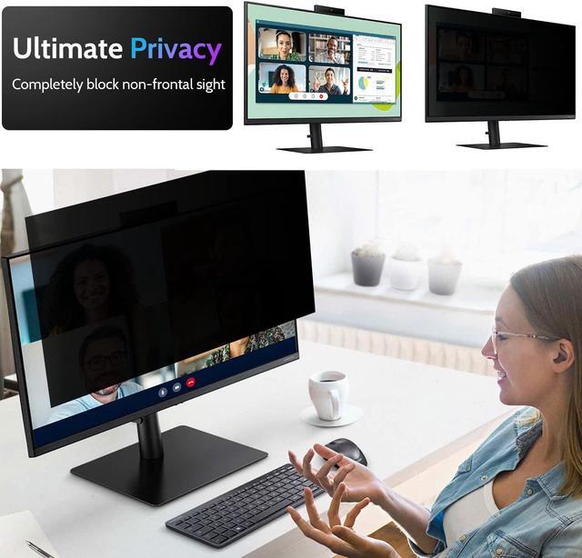 Alt view image 2 of 5 - Peslv Computer Privacy Screen 19 Inch for 5:4 Standard Monitor, Removable 19inch Anti Blue Light Glare Shield Monitor Privacy Filter (14 13/16" x 11 7/8")