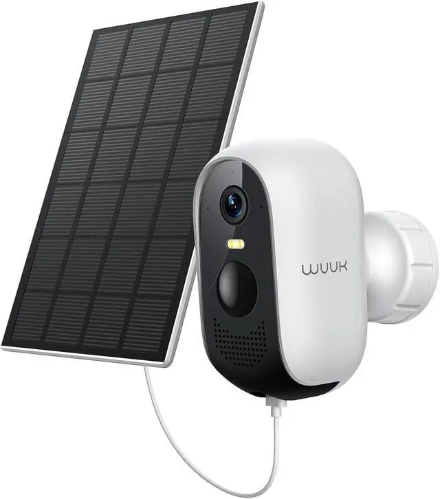 Main image of WUUK Add-on Solar Camera, Requires Base Station, Home Security Cameras Wireless Outdoor, 2K HD, No Monthly Fee, Compatible with Alexa & Google
