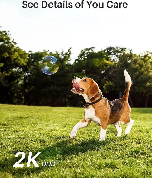 Alt view image 5 of 5 - WUUK Add-on Solar Camera, Requires Base Station, Home Security Cameras Wireless Outdoor, 2K HD, No Monthly Fee, Compatible with Alexa & Google