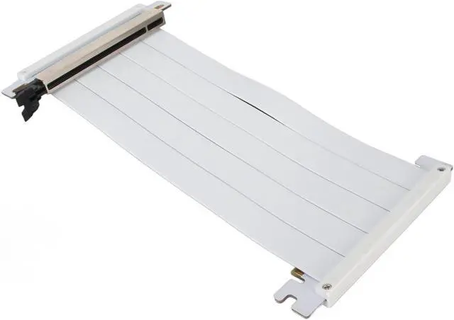 Main image of PUSOKEI PCIE 4.0 x16 Extender Riser Cable, High Speed Flex Dual Sided Reverse 180 Degree PCI E Ports GPU Graphic Card Extension Cable for RX 7900 7800 7700 7600 7500,etc (White)