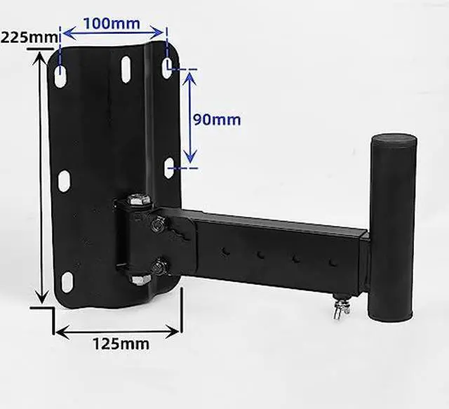 Alt view image 2 of 5 - Nbguigdstr Heavy Duty Speaker Wall Mounts Support up to 110lbs,Adjustable PA Speaker Mount Bracket Holders,Speaker Stand Wall Fixed, Wall Mount Speaker Brackets Swivel & Tilt,2 Packs Black
