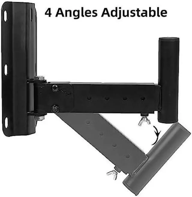 Alt view image 4 of 5 - Nbguigdstr Heavy Duty Speaker Wall Mounts Support up to 110lbs,Adjustable PA Speaker Mount Bracket Holders,Speaker Stand Wall Fixed, Wall Mount Speaker Brackets Swivel & Tilt,2 Packs Black