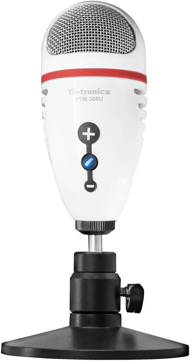 Main image of YO-TRONICS USB Condenser Podcasting Microphone PC Mic with Desktop Base for Live Streaming, Recording,Gaming, White