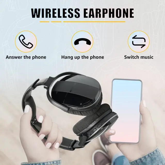 Alt view image 2 of 5 - Retekess TA005 Wireless Headphones for TV Watching with Transmitter Bundle with TA007 TV Headphones Wireless for Television 2.4G with Charging Dock,Long Range