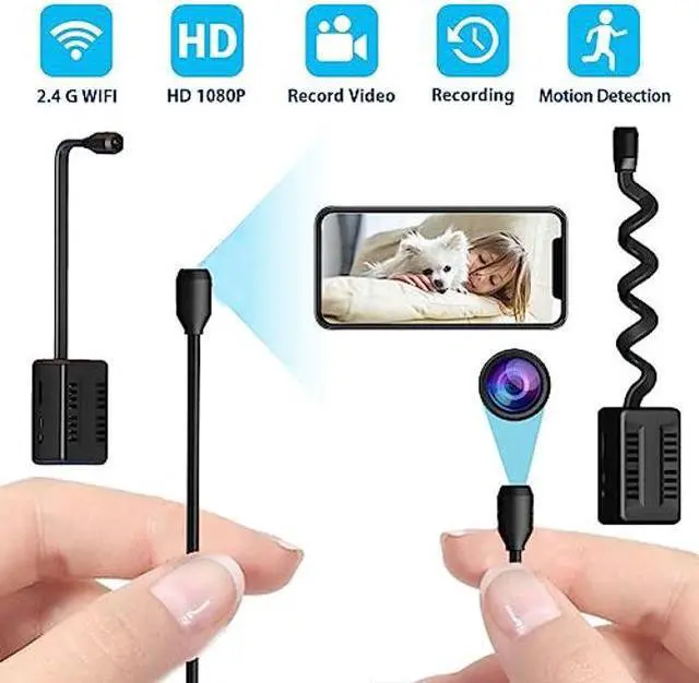 Alt view image 2 of 5 - HD 1080P X7 Mini Portable Micro Camera WiFi Camera Surveillance Camera with Small Adjustable Snake Lens Hidden Camera for Home, Office