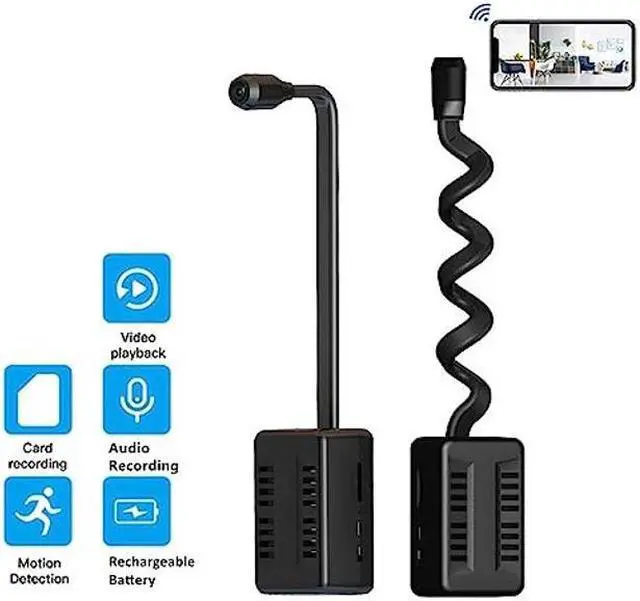 Alt view image 3 of 5 - HD 1080P X7 Mini Portable Micro Camera WiFi Camera Surveillance Camera with Small Adjustable Snake Lens Hidden Camera for Home, Office