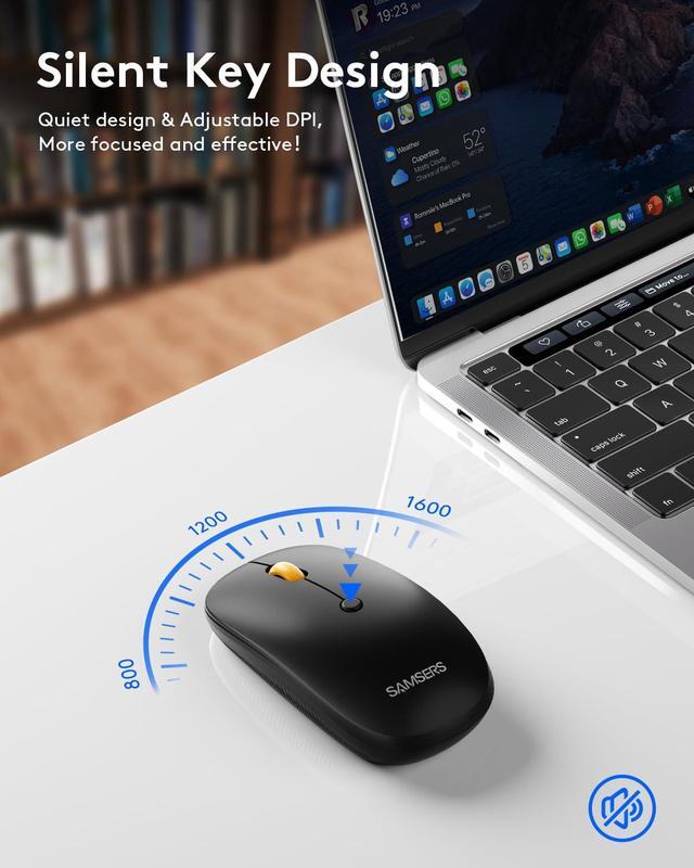 Alt view image 4 of 5 - Foldable Keyboard and Mouse, Samsers Folding Bluetooth Keyboard Mouse Combo, 2.4G + BT5.0 x 2, Full-Size Portable Travel Keyboard & USB-C Rechargeable Wireless Mouse for Windows Android iOS Mac OS