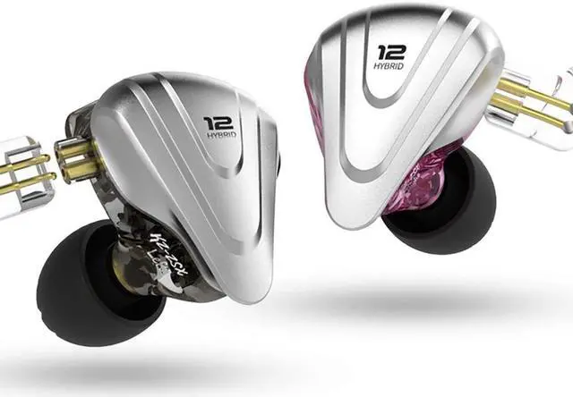 Alt view image 4 of 5 - in-Ear Monitors, KZ ZSX 1DD+5BA hybrid HIFI Stereo Noise Isolating Sport IEM Earphones/Earbuds/Headphones with Detachable Cable (without MIC, Cyan)