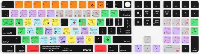 Main image of XSKN Shortcuts and Languages Silicone Keyboard Cover Skin Compatible with Apple 2021 iMac M1 Chip Magic Keyboard with Touch ID and Numeric Keypad A2520 Accessories (EU&US Version, Ableton Live)