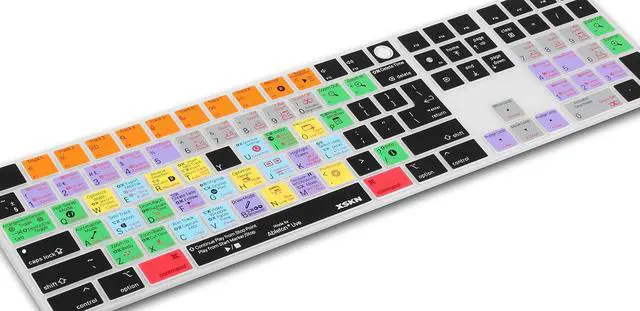 Alt view image 4 of 5 - XSKN Shortcuts and Languages Silicone Keyboard Cover Skin Compatible with Apple 2021 iMac M1 Chip Magic Keyboard with Touch ID and Numeric Keypad A2520 Accessories (EU&US Version, Ableton Live)