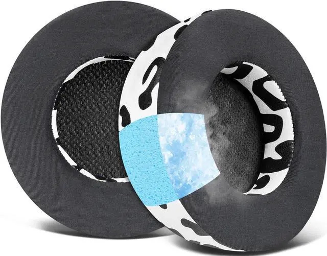 Main image of SOULWIT Ear Pads Replacement for Corsair Virtuoso RGB Wireless XT SE Gaming Headset, Earpads Cushions with High-Density Noise Isolation Foam, Added Thickness (Virtuoso CG Snow Leopard)