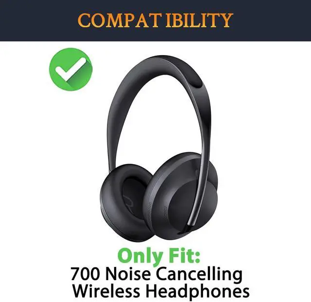 Alt view image 2 of 5 - SOULWIT Lambskin Replacement Earpads for Bose 700 (NC700) Wireless Headphones, Ear Pads Cushions with Softer Leather, High-Density Noise Cancelling Foam, Added Thickness - Black