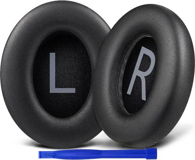 Main image of SOULWIT Lambskin Replacement Earpads for Bose 700 (NC700) Wireless Headphones, Ear Pads Cushions with Softer Leather, High-Density Noise Cancelling Foam, Added Thickness - Black