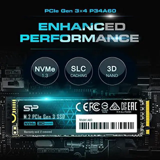 シリコンパワー SSD 1TB SP001TBP34A60M28 Silicon Power 1TB - NVMe M.2 PCIe Gen3x4 2280 SSD
