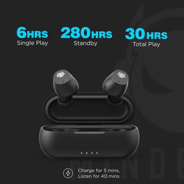 Alt view image 4 of 5 - MINDBEAST Wireless Bluetooth Earbuds with Advanced Noise Cancellation, Deep Bass, and IPX5 Waterproof - 36-Hour Battery Life - Compatible with iPhone, Samsung, Android, PC - T98 Black