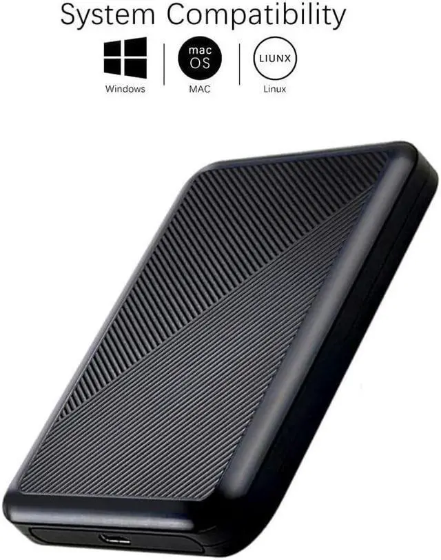 Alt view image 2 of 5 - Tianken 320GB Ultra Slim Portable External Hard Drive USB 3.1 TYPE C HDD Storage for PC, Mac, Laptop, PS4, Xbox one