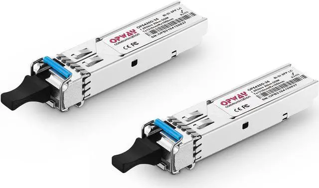 Main image of 2PCS/PACK SFP 1.25Gb/s Bi-directional Transceiver 1310nm/1550nm 20km Single LC Connector 1000Base-LX Ethernet Module for Cisco, Ubiquiti UF-SM-1G, Netgear, Mikrotik OP5420D-35
