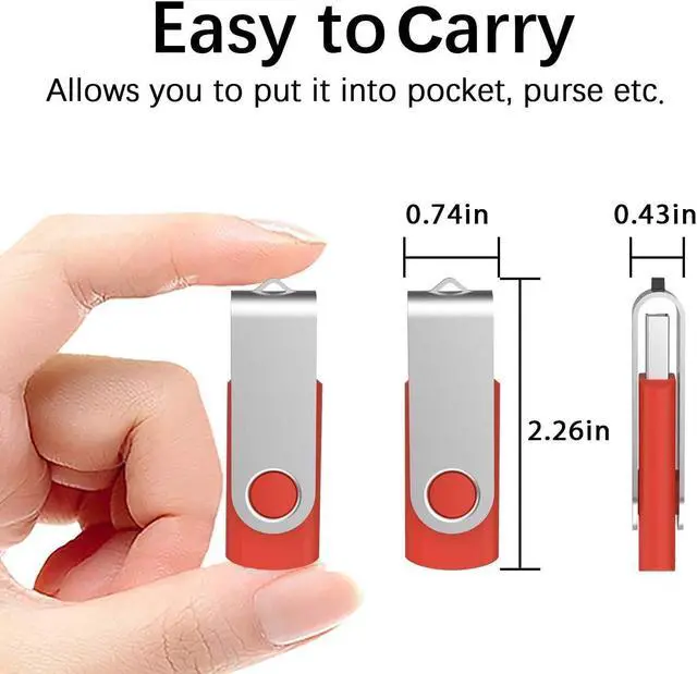 Alt view image 5 of 5 - TOPESEL 10 Pack 16GB USB 3.0 Flash Drive Memory Stick Thumb Drives (5 Mixed Colors: Black Blue Green Red Silver)