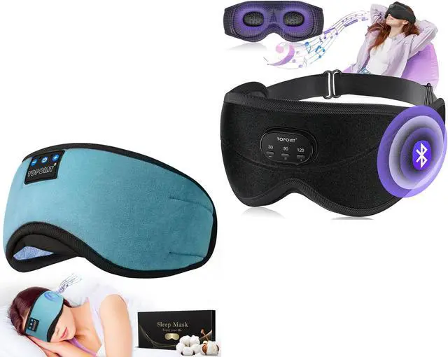 Main image of TOPOINT 3D White Noise 5.2 Bluetooth Sleep Mask and 5A Cotton 5.2 Bluetooth Sleep Mask