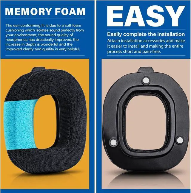 Alt view image 3 of 5 - A50 Mod Kit Gen 3 - Earpads Compatible with Astro A50 Gen 3 Headset I Headband/Replacement Ear Cushions/Microphone Foam - Not Suitable for A50 Gen 4 (GEN 3 Velour)