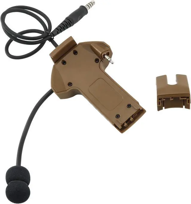 Alt view image 4 of 5 - TSVISIONCORE Microphone & PTT for Walker's Razor Noise Cancelling Headphones Airsoft(Coyote Brown)