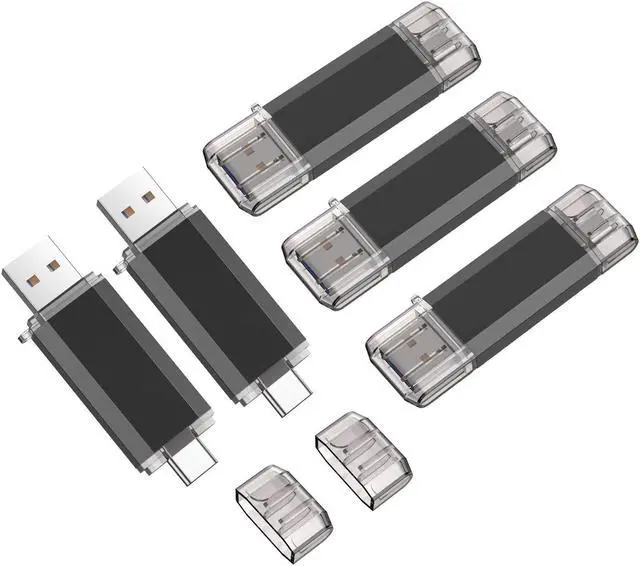 Main image of Vansuny 5 Pack 64GB USB C Flash Drive 2 in 1 OTG USB 3.0 + USB C Memory Stick with Keychain Dual Type C USB Thumb Drive Photo Stick Jump Drive for Android Smartphones, Computers, MacBook, Tablets, PC