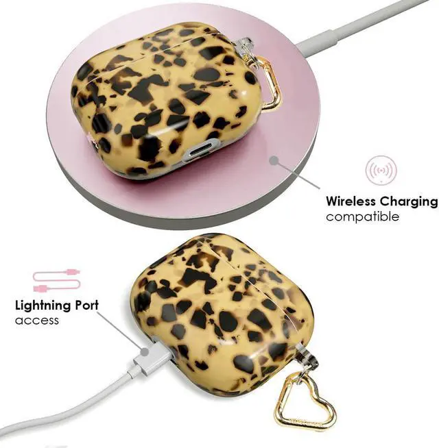Alt view image 4 of 4 - Velvet Caviar AirPods 3rd Generation Case Cute Protective Cover - Compatible with Apple AirPods 3 Case for Women with Keychain - Gen 3 (2021) - Tortoise Shell