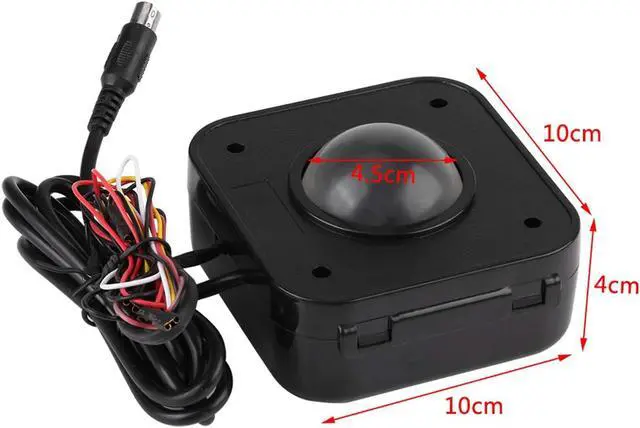 Alt view image 2 of 5 - Walfront Round LED Trackball 4.5cm Mouse Lighted Illuminated PS/2 PCB Connector Wired Trackball for Arcade Game Machine