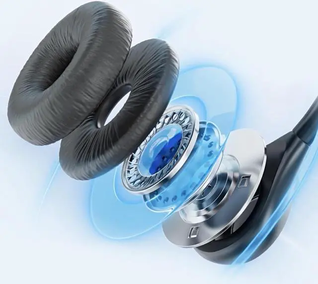 Alt view image 5 of 5 - Wantek Cell Phone Headset with Microphone Noise Cancelling, Wired 3.5mm Computer Headphone for iPhone Samsung Android PC Laptop Tablet Skype Call Center Home Office, Ultra Comfort(F602J35)