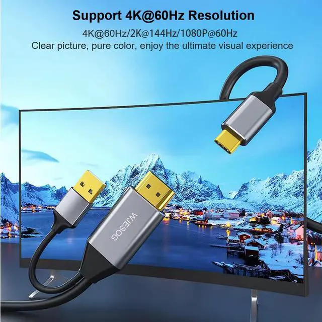 Alt view image 4 of 5 - WJESOG HDMI to USB C Adapter Cable 6.6ft 4K@60Hz with USB Power Adapter,HDMI Male to Type C Male Converter Support Touch for New MacBook Pro,Mac Air,Nreal Air VR