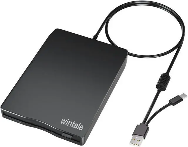 Main image of wintale USB Floopy Drive,Portable 3.5" USB External Floppy Disk Drive,Slim Plug and Play 1.44 MB FDD for PC Windows 2000/XP/Vista/7/8/10/11 Mac