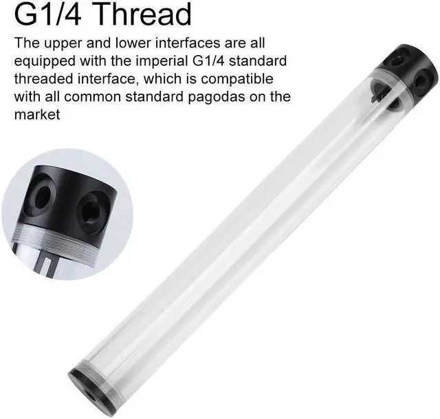 Alt view image 5 of 5 - Yoidesu CPU Cooling Heat Exchanger 50mm Diameter Cylinder Water Cooling G1/4 Thread Computer DIY Cylinder Water for CPU Cooling Multiple Length(400mm)