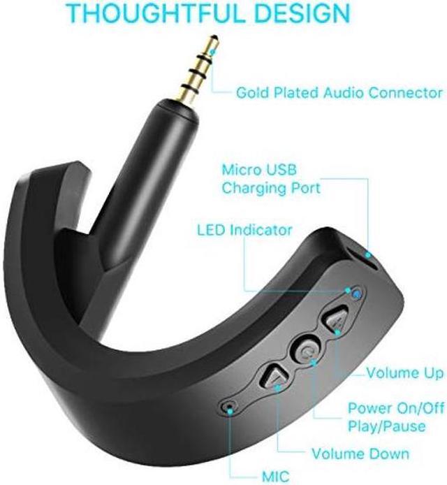 Alt view image 3 of 5 - YOCOWOCO aptX Wireless Bluetooth 5.0 Adapter for Bose QuietComfort QC 15 QC 2 with Mic/Volume Control, Black