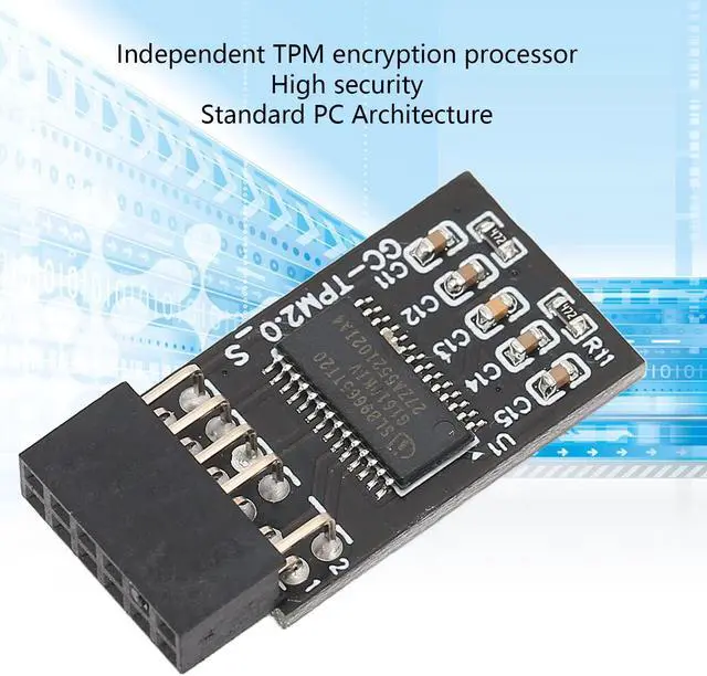 Alt view image 2 of 5 - TPM 2.0 Encryption Security Module Compatible with Remote Card Windows 11 Upgrade LCP SPI TPM2.0 Module 12 pin for GIGABYTE Motherboards