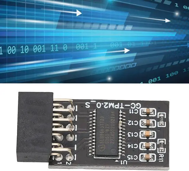 Alt view image 3 of 5 - TPM 2.0 Encryption Security Module Compatible with Remote Card Windows 11 Upgrade LCP SPI TPM2.0 Module 12 pin for GIGABYTE Motherboards