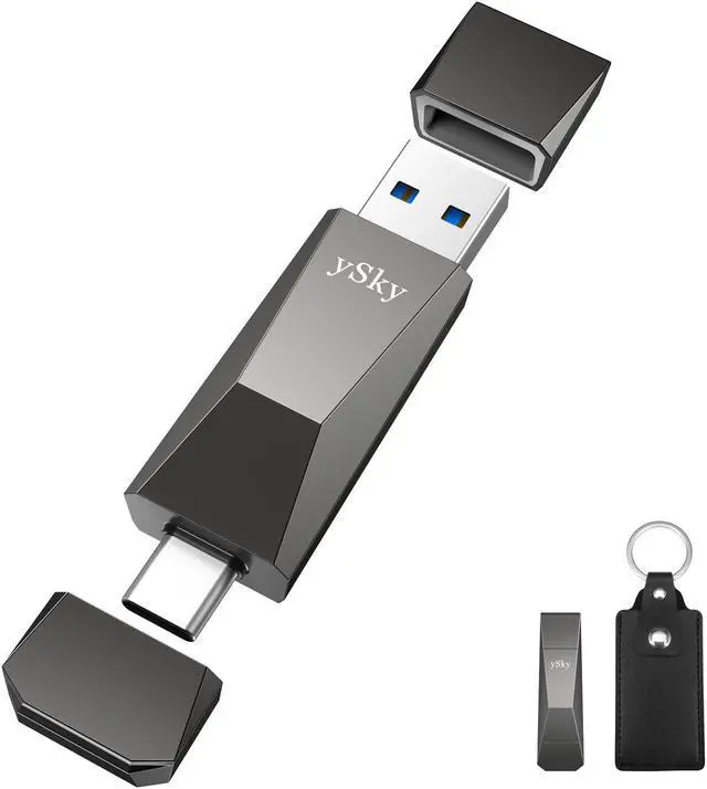 Main image of ySky 256GB USB 3.2 Solid State Flash Drive 1000MB/s High Speed USB C+ USB 3.2 Gen2 Dual Interfaces Thumb Drive, USB C Memory Photo Stick for iPhone15/15 Plus/15 Pro/15 Pro Max/USB-C Phone,Laptop,Mac