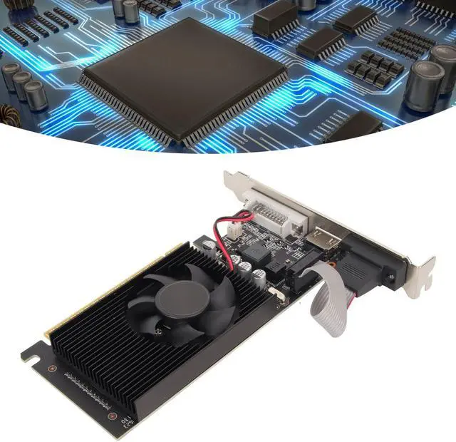 Alt view image 4 of 5 - Zopsc GT610 2GB Graphics Card for Gaming PC, with HDMI VGA DVI Port, PCI Express X16 1.1 Fast Cooling 64bit Graphics Card for Desktop Computers.