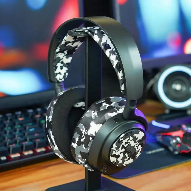 Alt view image 3 of 5 - WC Arctis Nova Bundle Pack - Cooling Gel Earpads, Silicone Headband, and Side Speaker Plate Upgrade for Arctis Nova Pro Wireless by Wicked Cushions | Snow Camo