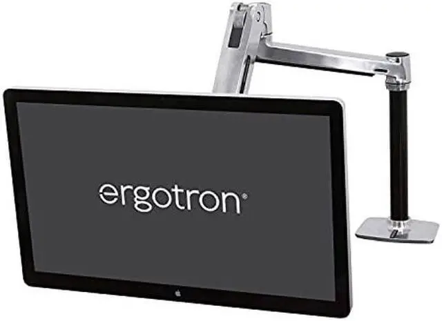 Main image of Ergotron - LX Sit-Stand Single Monitor Arm, VESA Desk Mount - for Monitors Up to 42 Inches, 7 to 25 lbs - Polished Aluminum