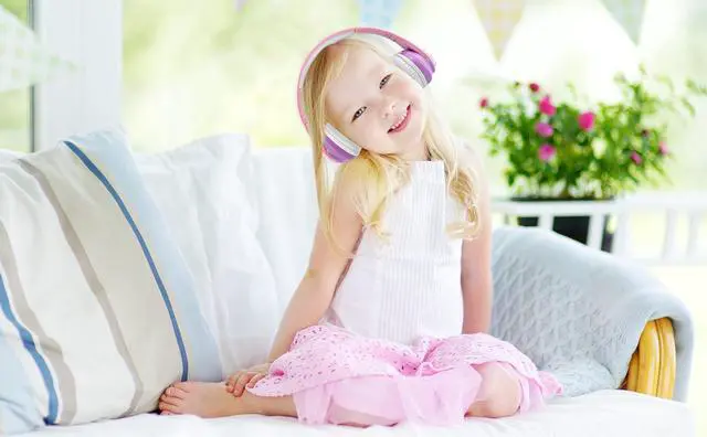 Alt view image 2 of 5 - eKids Disney Princess Bluetooth Headphones with EZ Link, Wireless Headphones with Microphone and Aux Cord, Kids Earphones for School, Home, or Travel