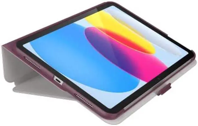 Alt view image 5 of 5 - Speck Case for iPad Pro 10th Generation 10.9 Inch - Drop & Camera Protection, Slim Multi Range Stand, Apple Pencil Holder - Plumberry/Crushed Purple/Crepe Pink