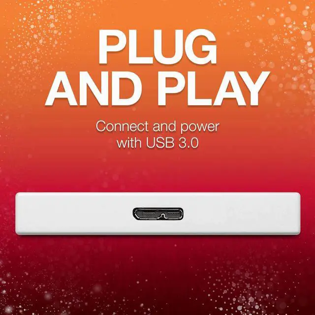 Alt view image 5 of 5 - Seagate 2TB Backup Plus Slim USB 3.0 Portable 2.5 Inch External Hard Drive for PC and Mac (Red)