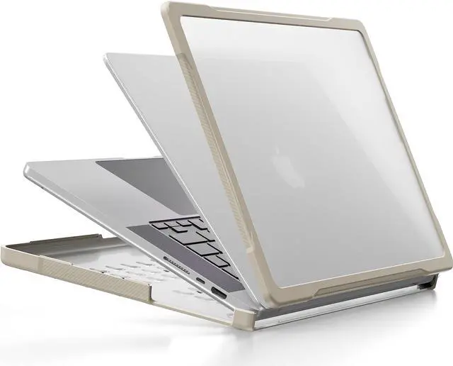 Alt view image 5 of 5 - Batianda Ultimate Protection Case for New M3 MacBook Pro 16 inch Model A2991/A2780 (M2 M1 Pro/Max Chip) 2023 2021 Release Matte Carbon Fiber Edges Shockproof with Keyboard Cover Screen Protector,Khaki