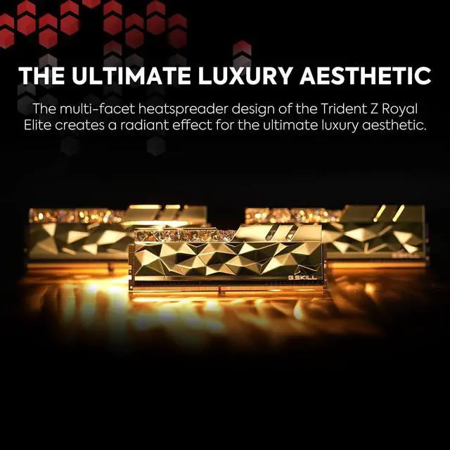 Alt view image 3 of 4 - G.SKILL Trident Z Royal Elite Series (Intel XMP) DDR4 RAM 64GB (4x16GB) 3600MT/s CL16-19-19-39 1.35V Desktop Computer Memory UDIMM - Silver (F4-3600C16Q-64GTESC)