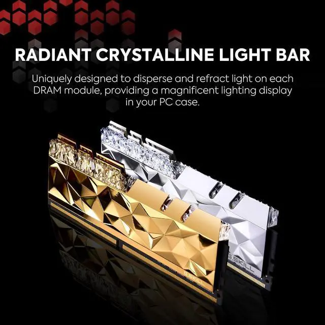 Alt view image 4 of 4 - G.SKILL Trident Z Royal Elite Series (Intel XMP) DDR4 RAM 64GB (4x16GB) 3600MT/s CL16-19-19-39 1.35V Desktop Computer Memory UDIMM - Silver (F4-3600C16Q-64GTESC)