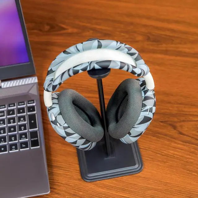 Alt view image 2 of 5 - WC Sweatz, Shellz, and Bandz Protective Covers Bundle for Airpods Max Headphones by Wicked Cushions | Geo Grey