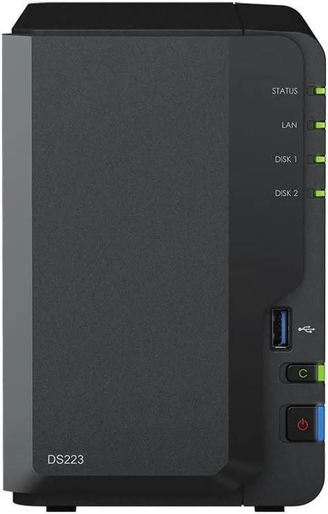 Main image of Synology DS223 Diskstation NAS (Realtek RTD1619B Quad-Core 2GB Ram 1xRJ-45 1GbE LAN-Port) 2-Bay with 2X 3TB WD Red Plus (Total 6TB)