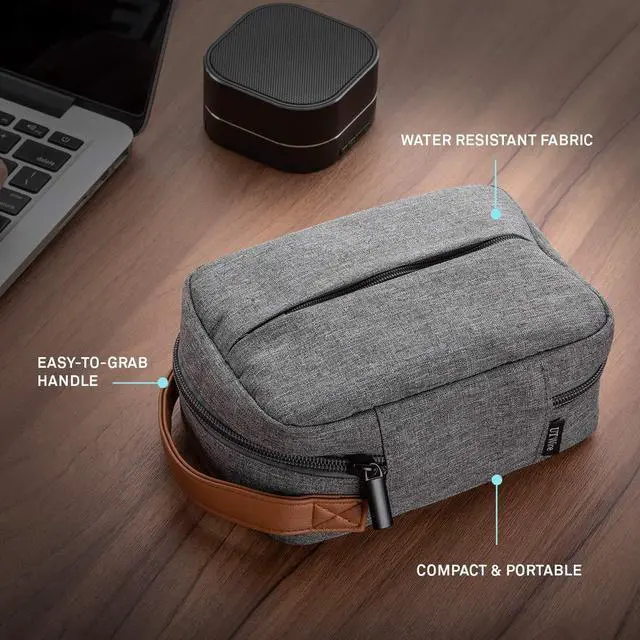 Alt view image 4 of 5 - UT Wire Pocket for Gadgets - Trifold Travel Case Organizer Pouch Padded for Electronics Accessories, Cables, Tech Gear in Grey